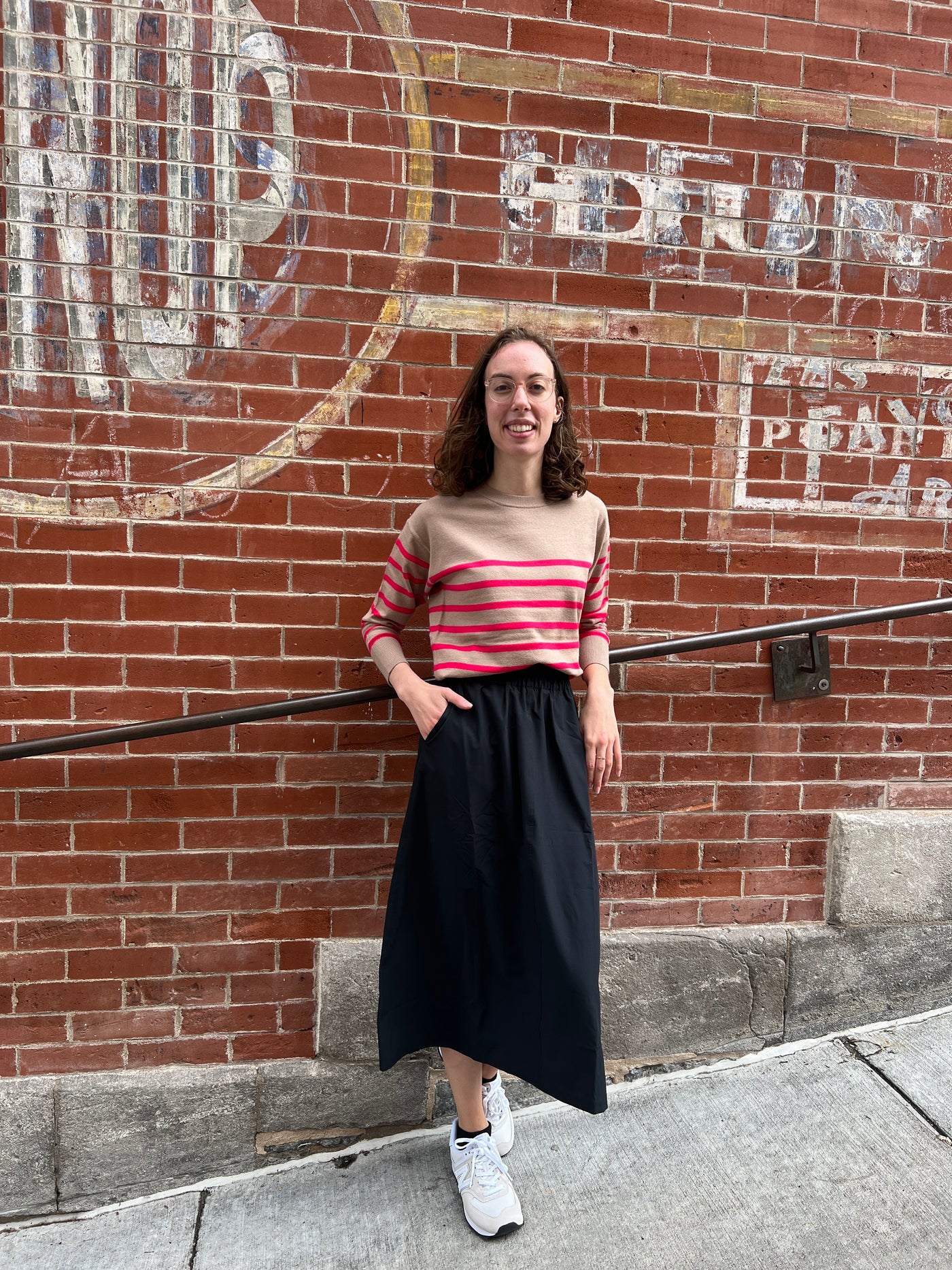 Milo - Tunique rayée à manches longues - Framboise