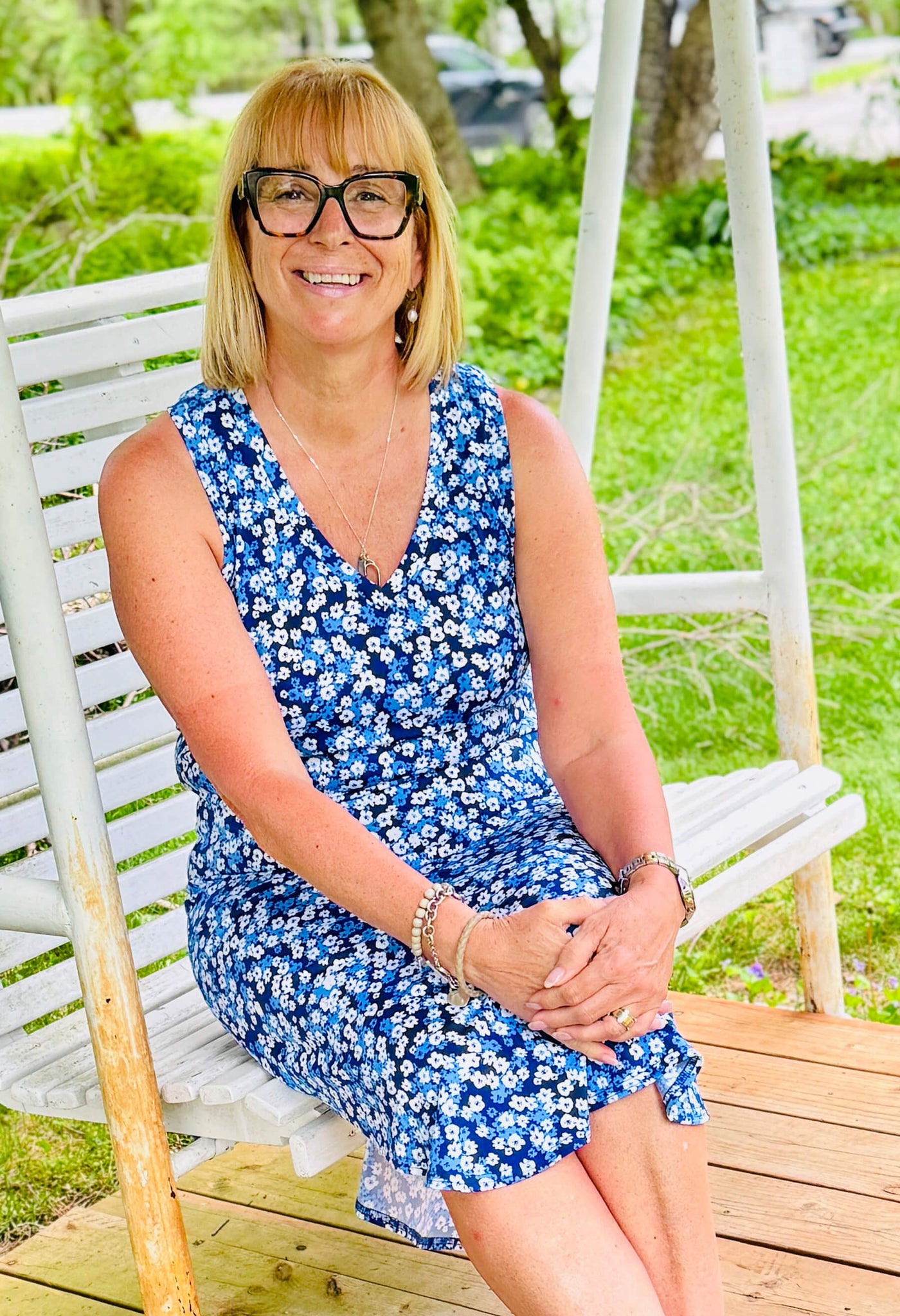 Piper - Robe longue sans manches à motifs